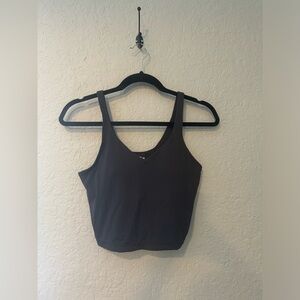 Oalka Dark Grey Workout Top, Size Small
